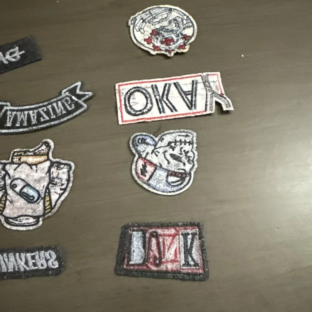 Lot‎ of 10 Assorted  Rock n Roll Punk  / Sew-On Patches Used